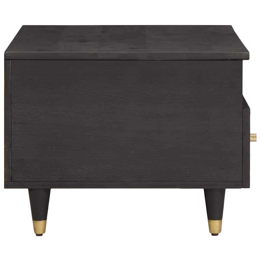 Coffee Table with Drawer Black 80 x 54 x 40 cm Solid Mango Wood