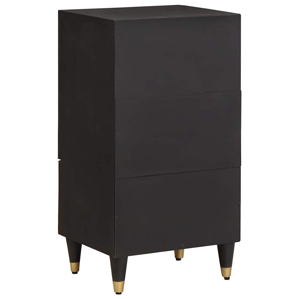 Sideboard with Drawer Black 40 x 33 x 75 cm Solid Mango Wood