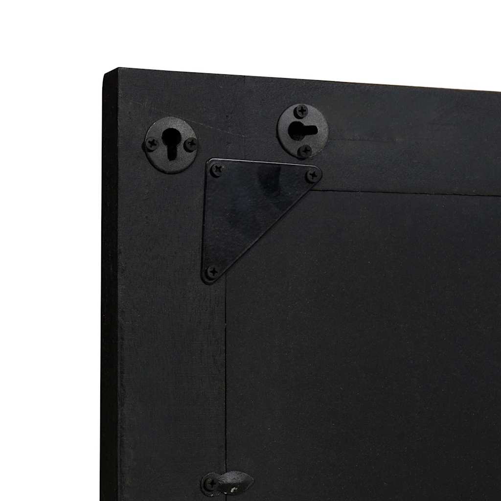 Bathroom Mirror with Mirror Black and Silver 70 x 50 x 2.5 cm