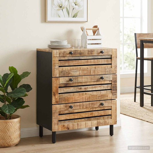 Storage Cabinets 60 x 33 x 75 cm Solid Mango Wood Natural