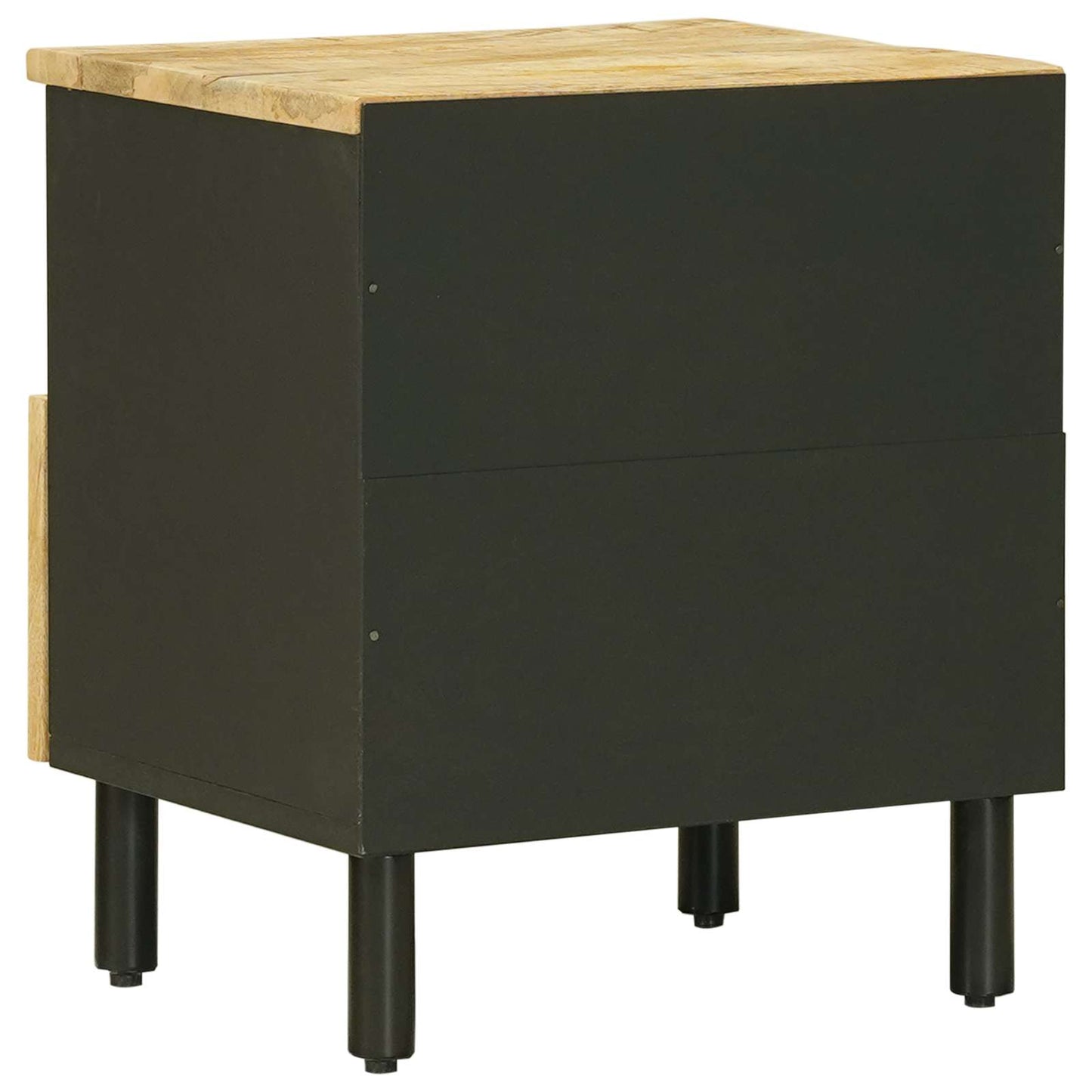 Bedside Table 2 pcs Natural 40 x 33 x 46 cm Solid Mango Wood