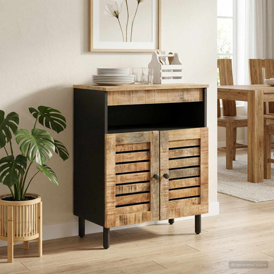 Storage Cabinets Natural 60 x 33 x 75 cm Solid Mango Wood
