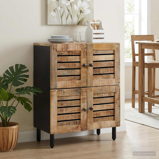 Storage Cabinets Natural 60 x 33 x 75 cm Solid Mango Wood