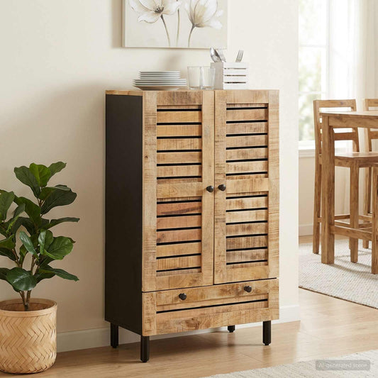 Storage Cabinets Natural 60 x 33 x 100 cm Solid Mango Wood