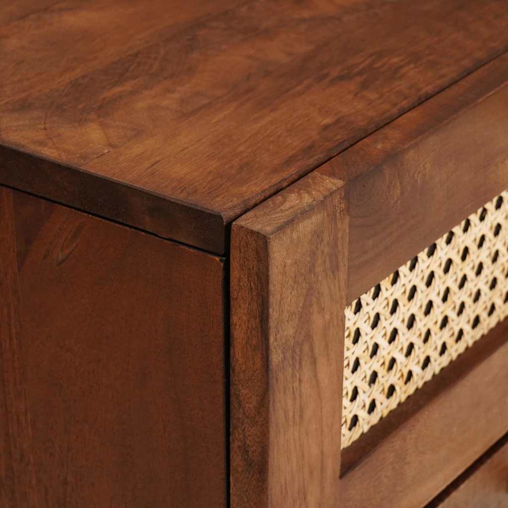 Bedside Cabinet Brown 40 x 33.5 x 46 cm Solid Acacia wood