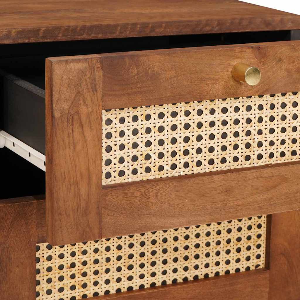 Bedside Cabinet Brown 40 x 33.5 x 46 cm Solid Acacia wood