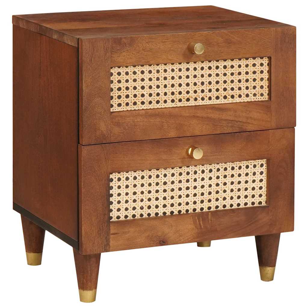 Bedside Cabinet Brown 40 x 33.5 x 46 cm Solid Acacia wood