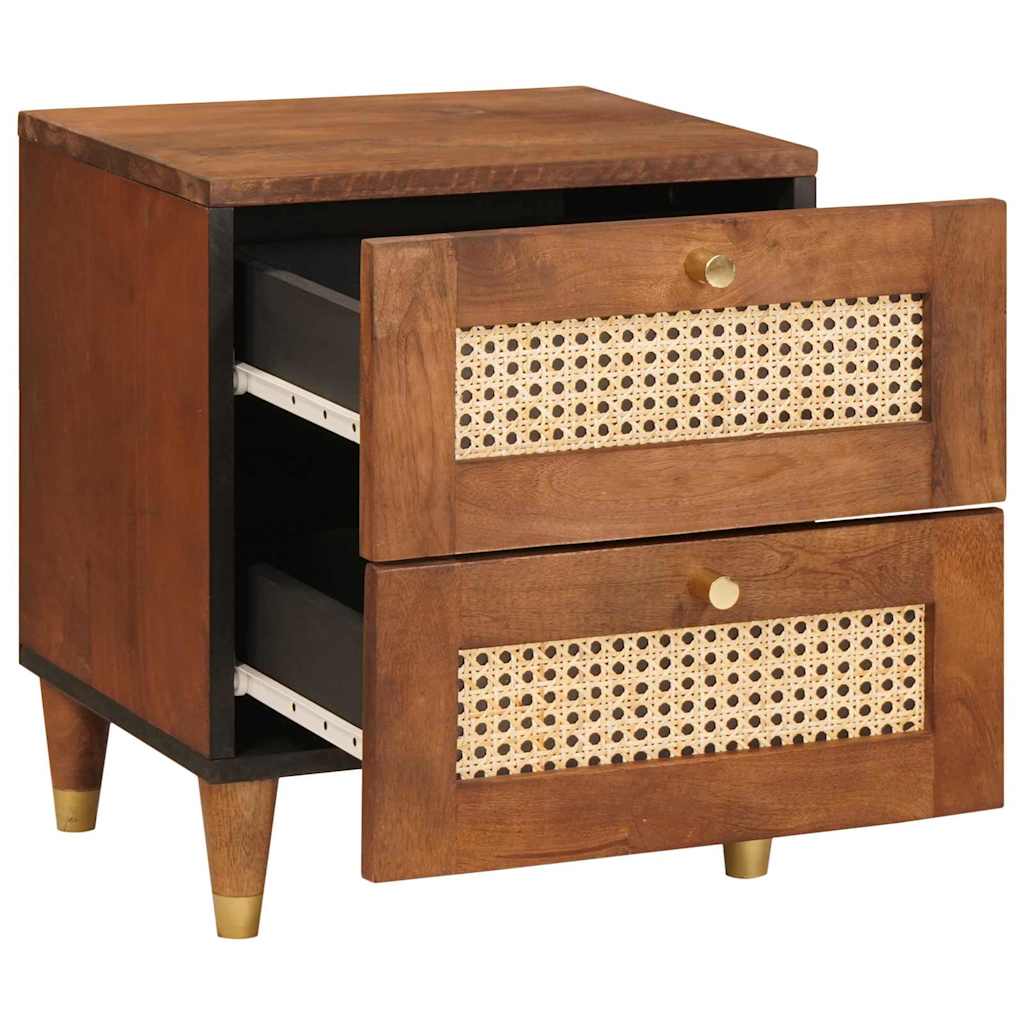Bedside Cabinet Brown 40 x 33.5 x 46 cm Solid Acacia wood