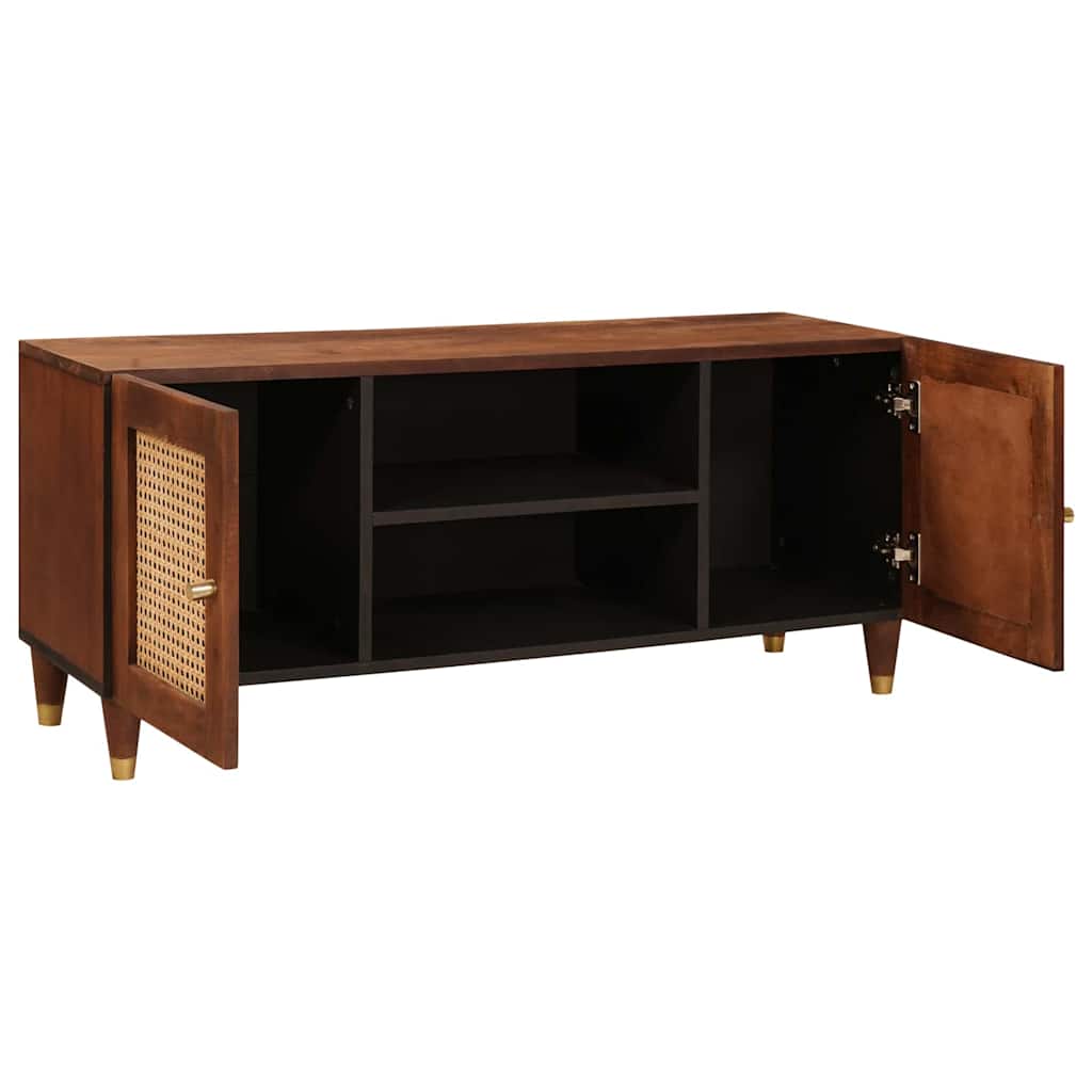 TV Cabinet with Shelf Brown 105 x 33.5 x 46 cm Solid Mango Wood