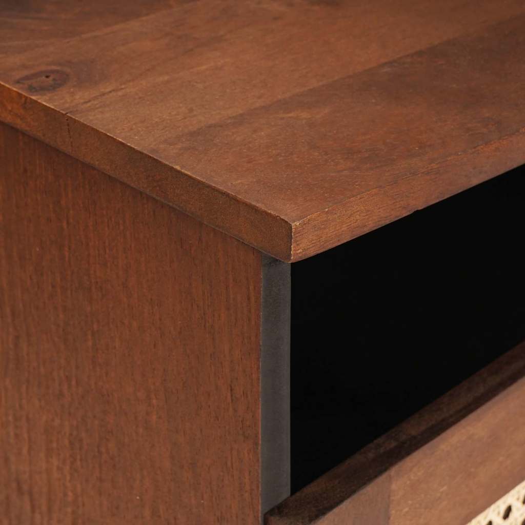 TV Cabinet with Drawer Brown 80 x 33.5 x 46 cm Solid Mango Wood