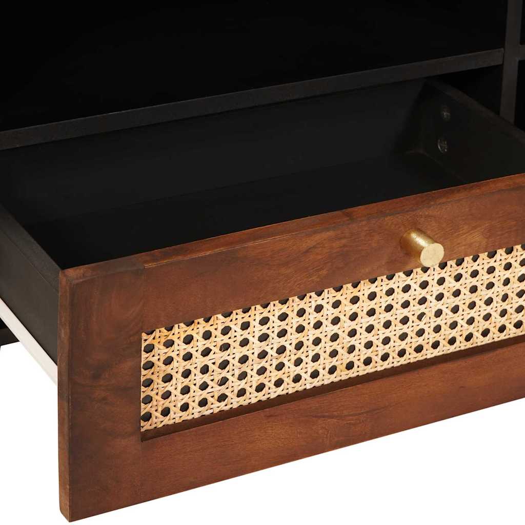 TV Cabinet with Drawer Brown 80 x 33.5 x 46 cm Solid Mango Wood