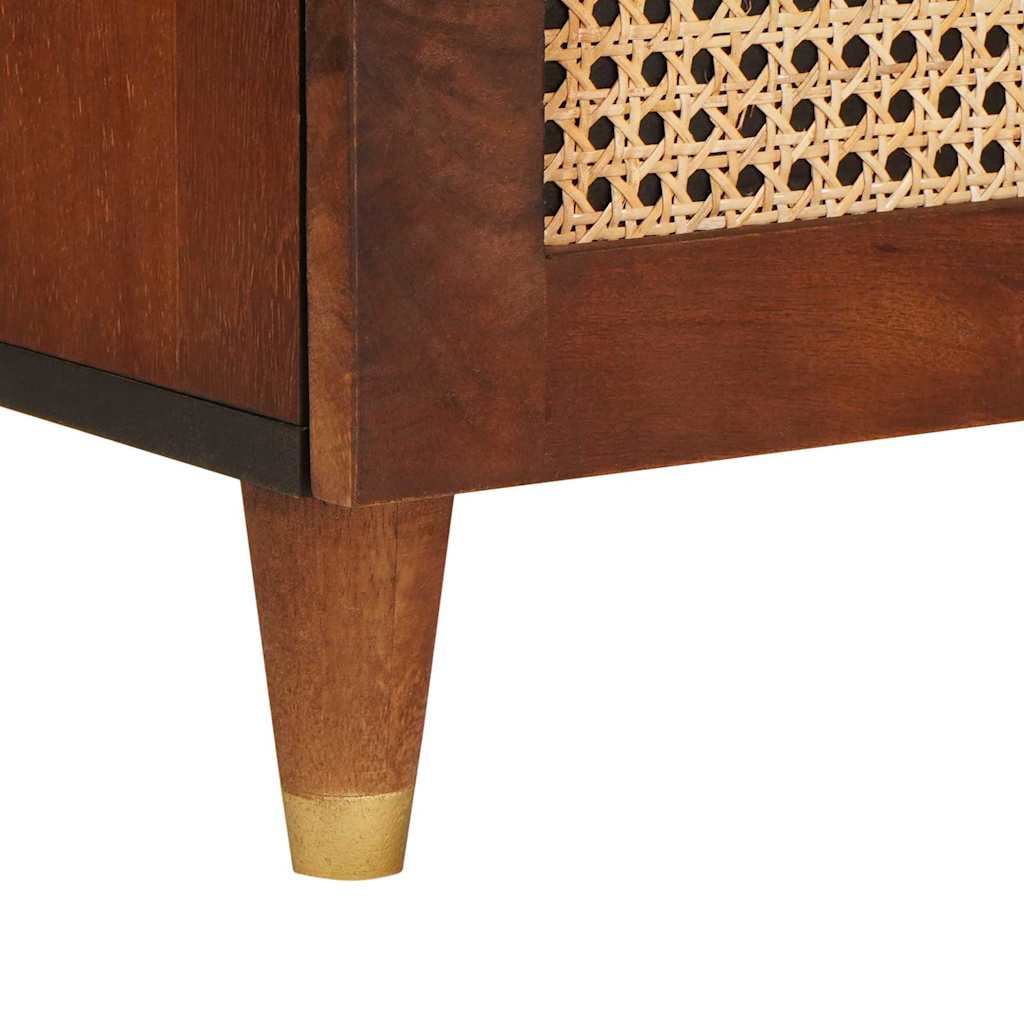 TV Cabinet with Drawer Brown 80 x 33.5 x 46 cm Solid Mango Wood