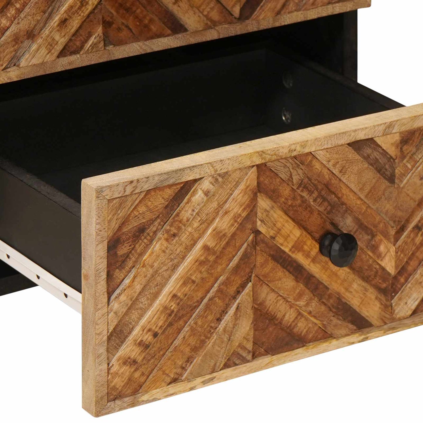 Bedside Table 2 pcs Brown 40 x 33.5 x 46 cm Solid Mango Wood