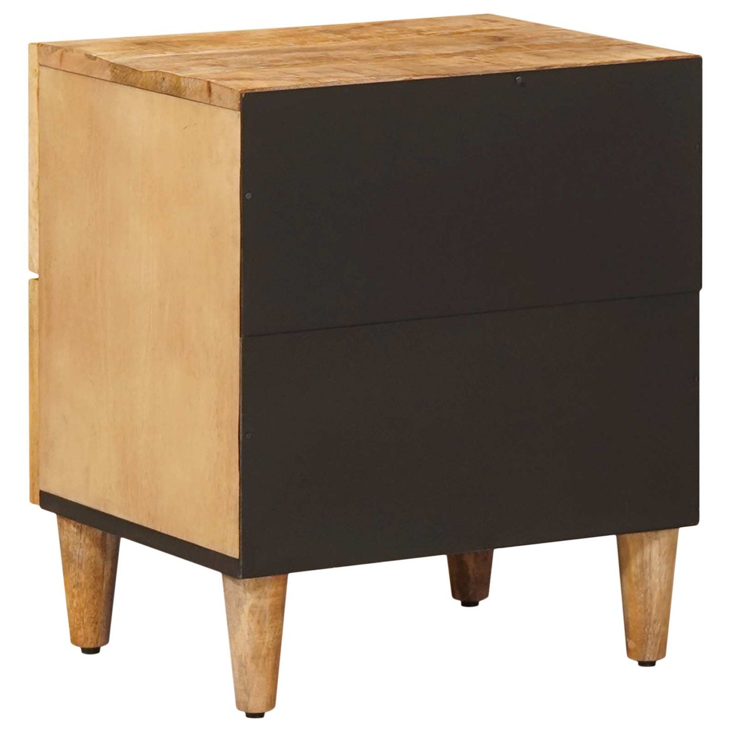 Bedside Table 2 pcs Brown 40 x 33.5 x 46 cm Solid Mango Wood