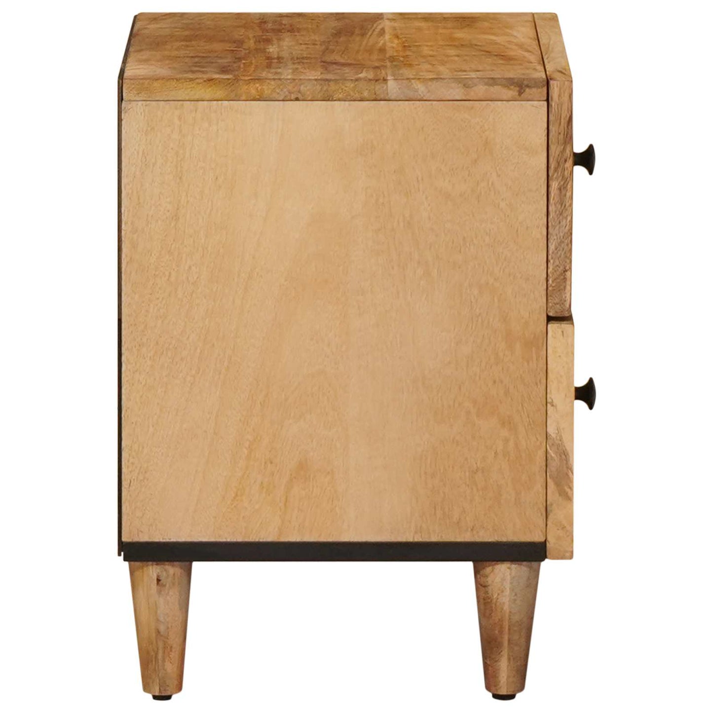 Bedside Table 2 pcs Brown 40 x 33.5 x 46 cm Solid Mango Wood