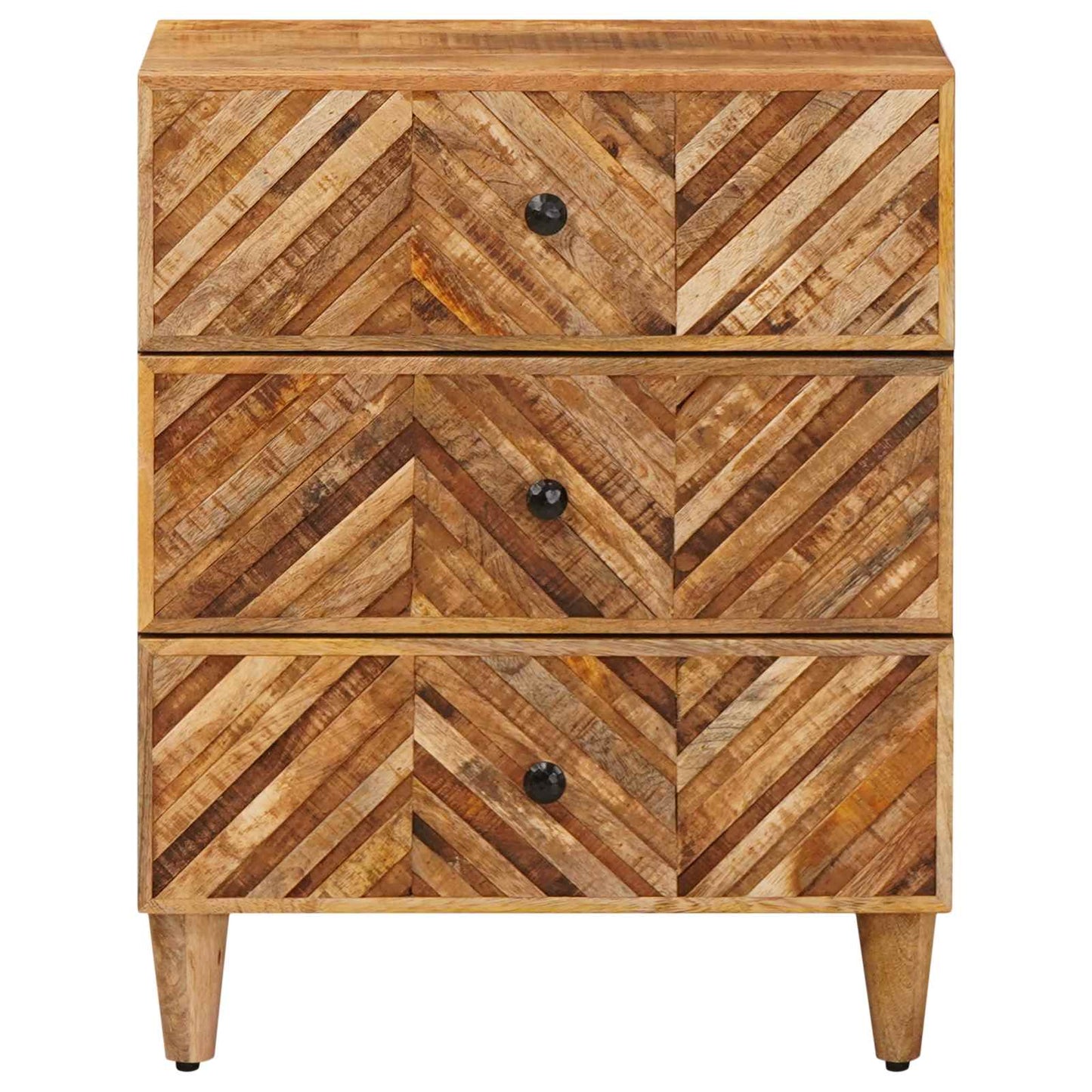 Bedside Table Brown 50 x 33 x 60 cm Solid Mango Wood