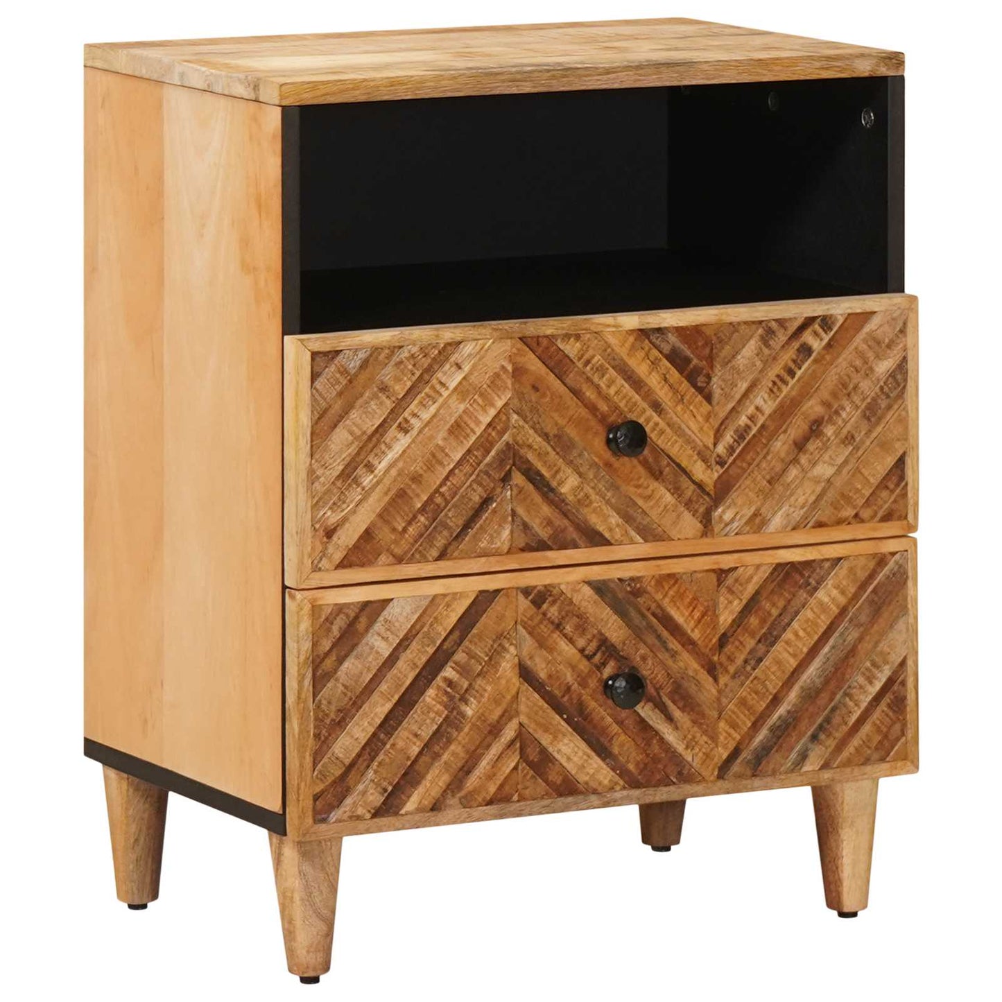 Bedside Table Brown 50 x 33 x 60 cm Solid Mango Wood