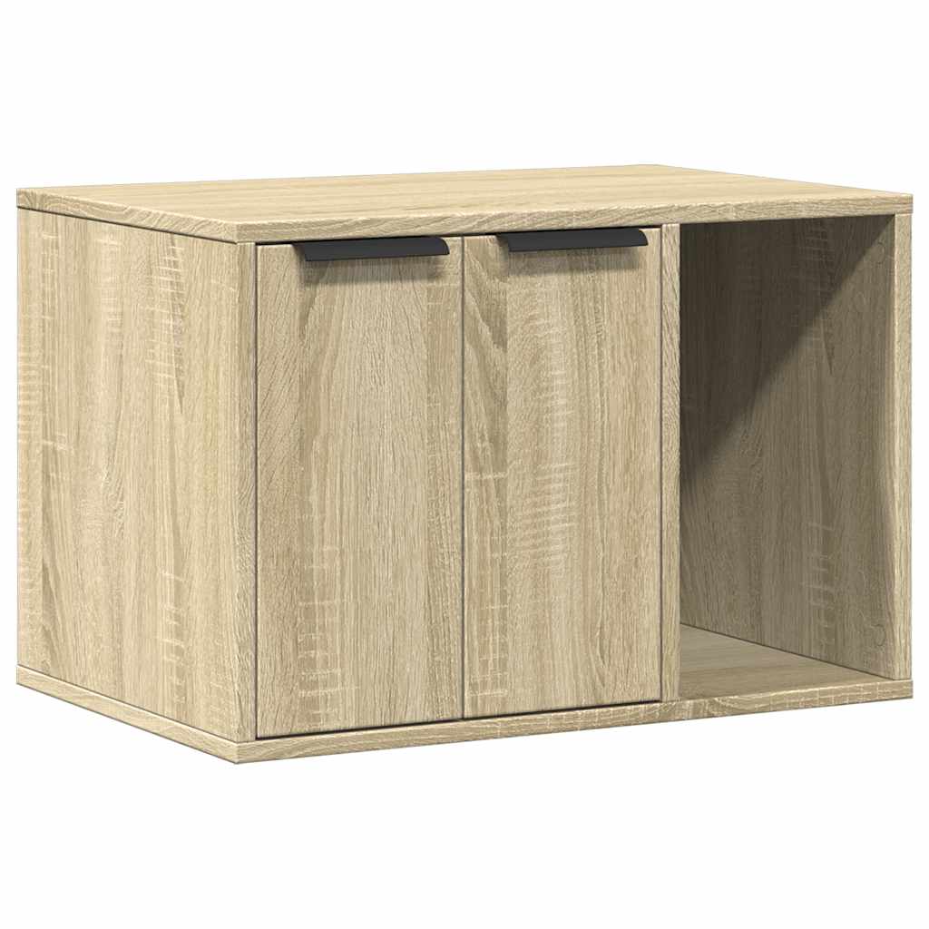 857726 vidaXL Cat Litter Box Enclosure Sonoma Oak 60x40x40 cm Engineered Wood