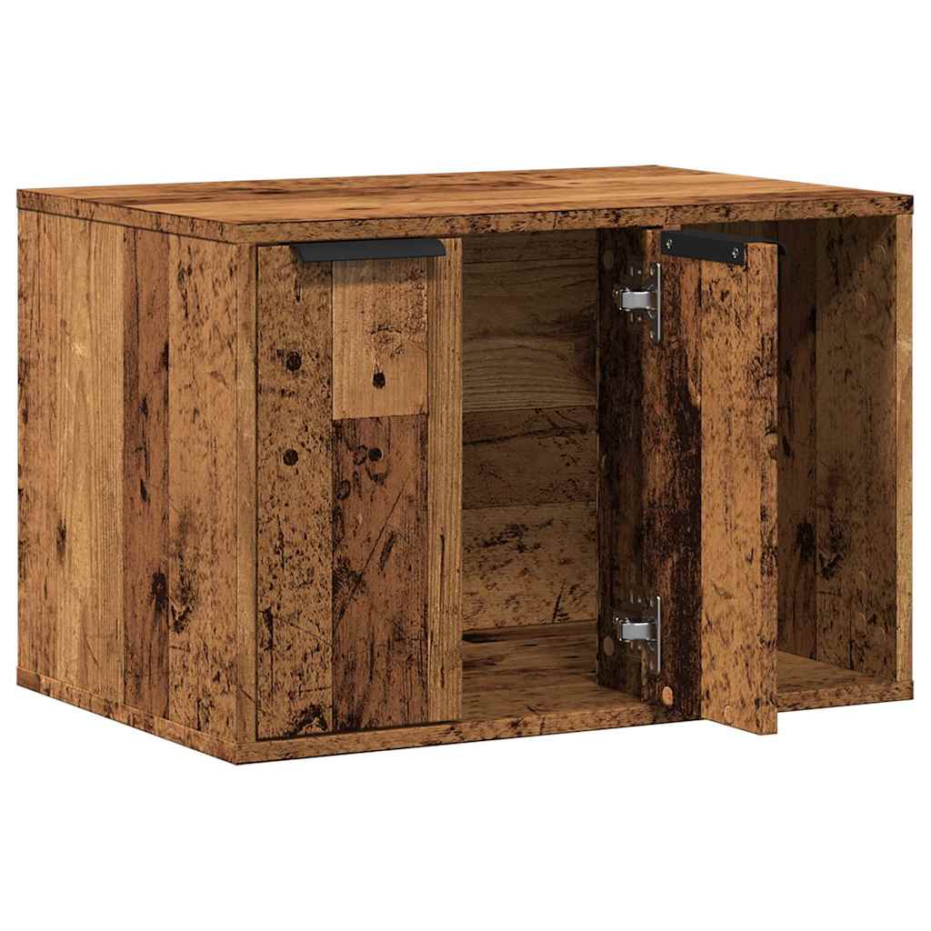 Cat Litter Box Enclosure Old Wood 60x40x40 cm Engineered Wood