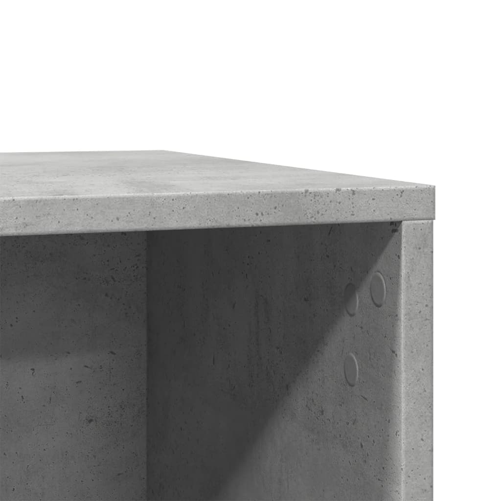 Cat Litter Box Enclosure Concrete Grey 80x50x45 cm Engineered Wood