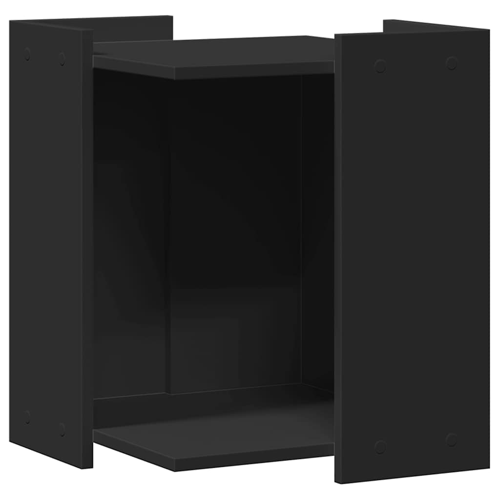 Cat Litter Box Enclosure Black 42x42x51 cm Engineered Wood