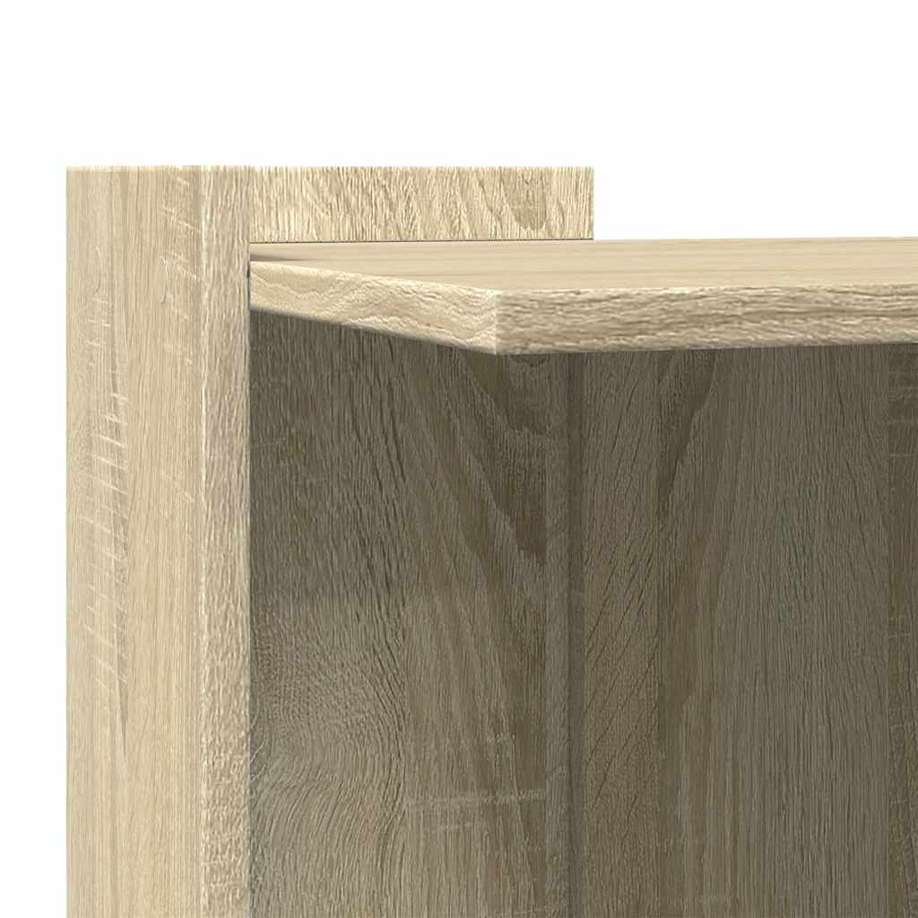Cat Litter Box Enclosure Sonoma Oak 42x42x51 cm Engineered Wood