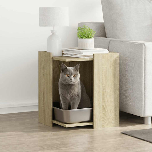 Cat Litter Box Enclosure Sonoma Oak 42 x 42 x 51 cm