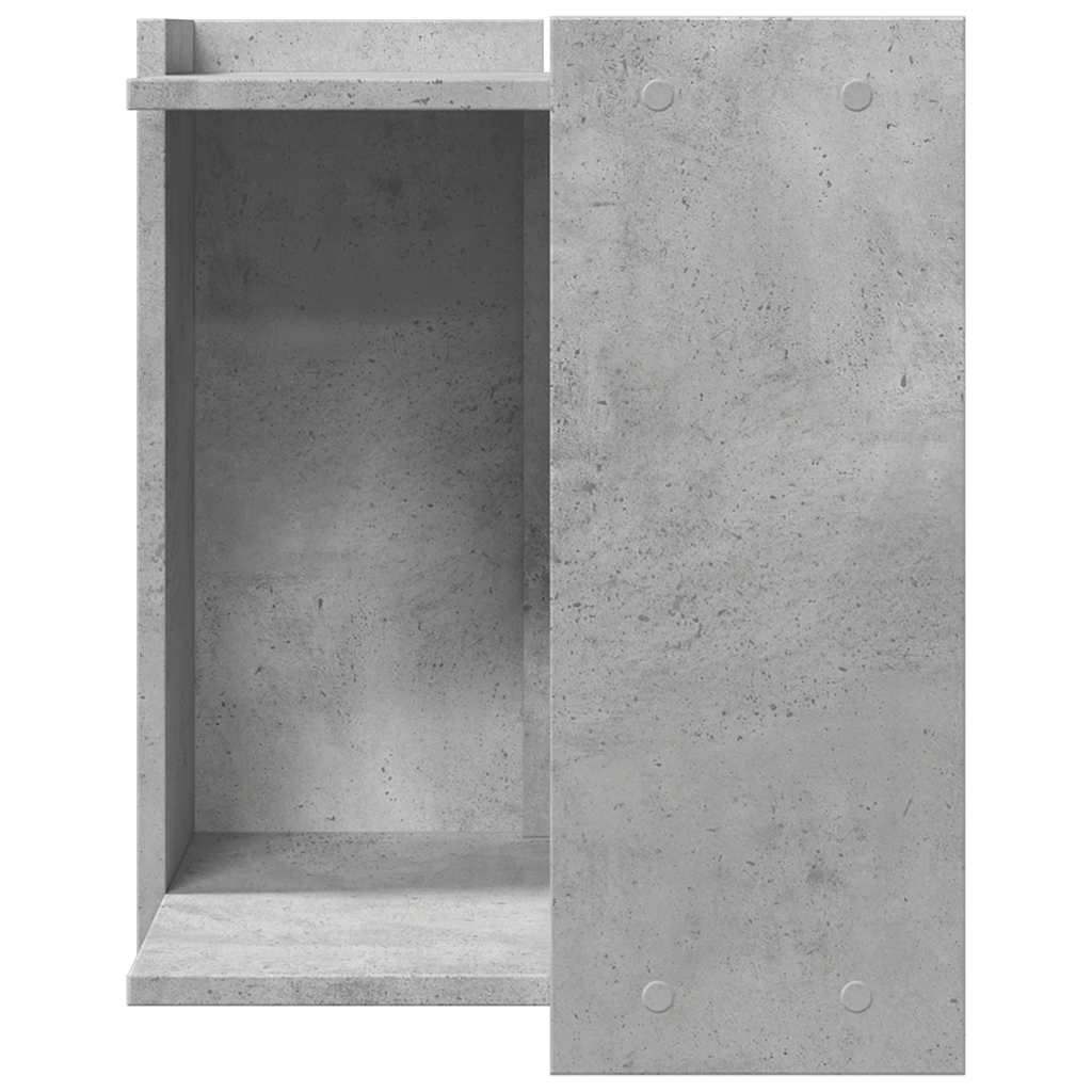 Cat Litter Box Enclosure Concrete Grey 42x42x51 cm Engineered Wood