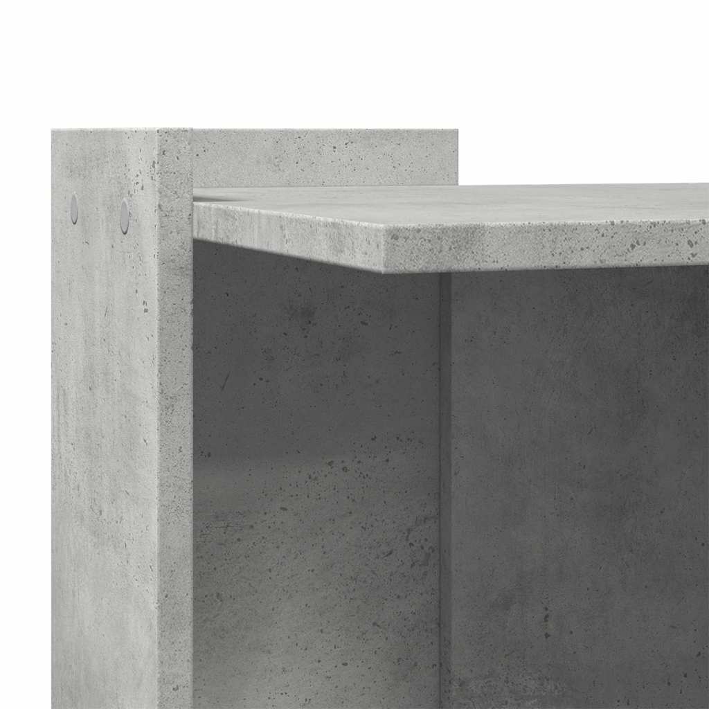 Cat Litter Box Enclosure Concrete Grey 42x42x51 cm Engineered Wood