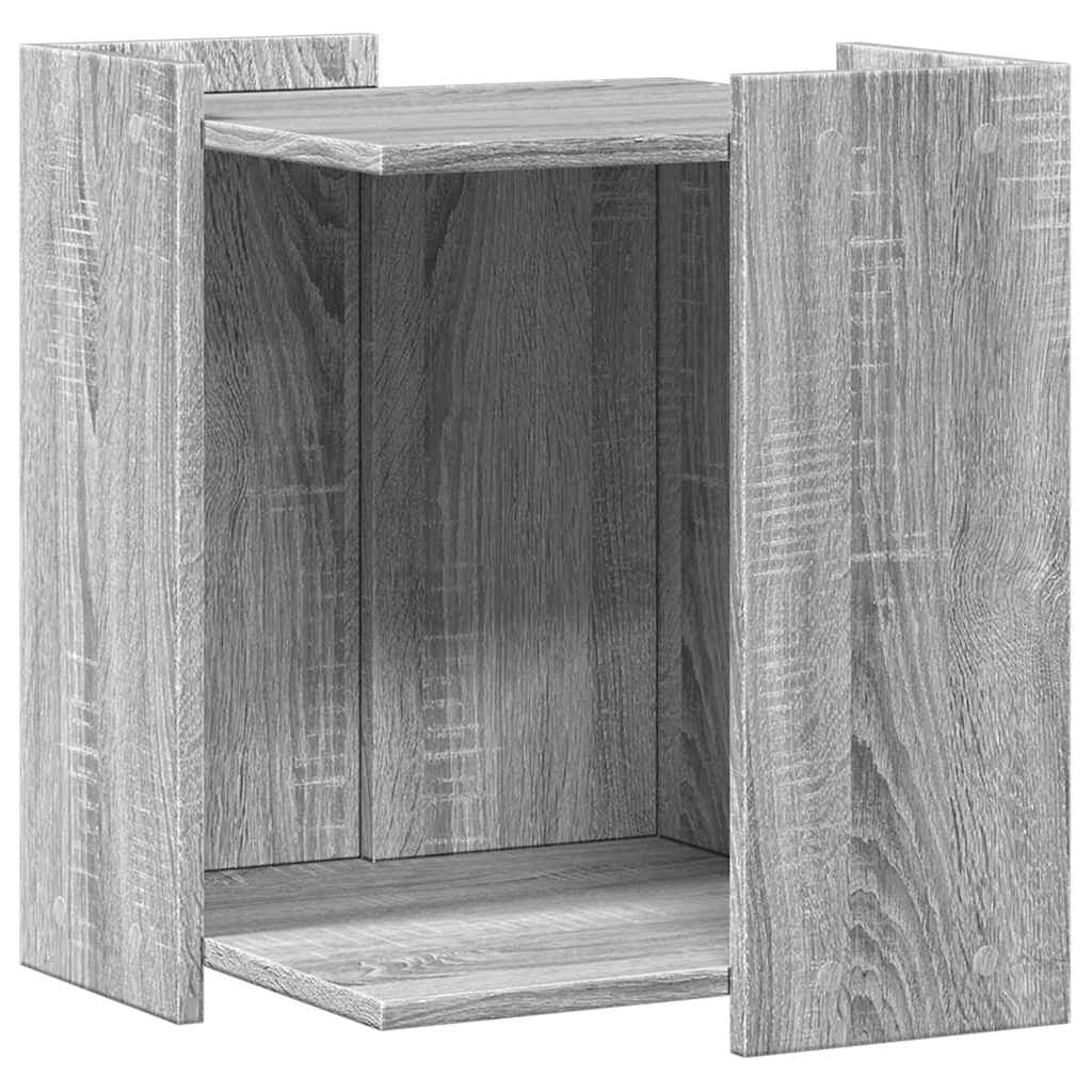 Cat Litter Box Enclosure Grey Sonoma 42x42x51 cm Engineered Wood