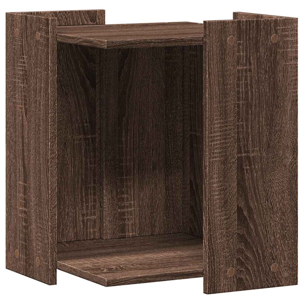 Cat Litter Box Enclosure Brown Oak 42x42x51 cm Engineered Wood