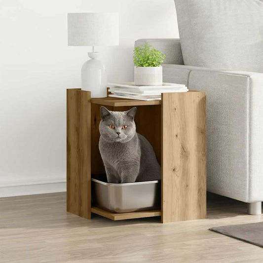 Cat Litter Box Enclosure Artisan Oak 42 x 42 x 51 cm