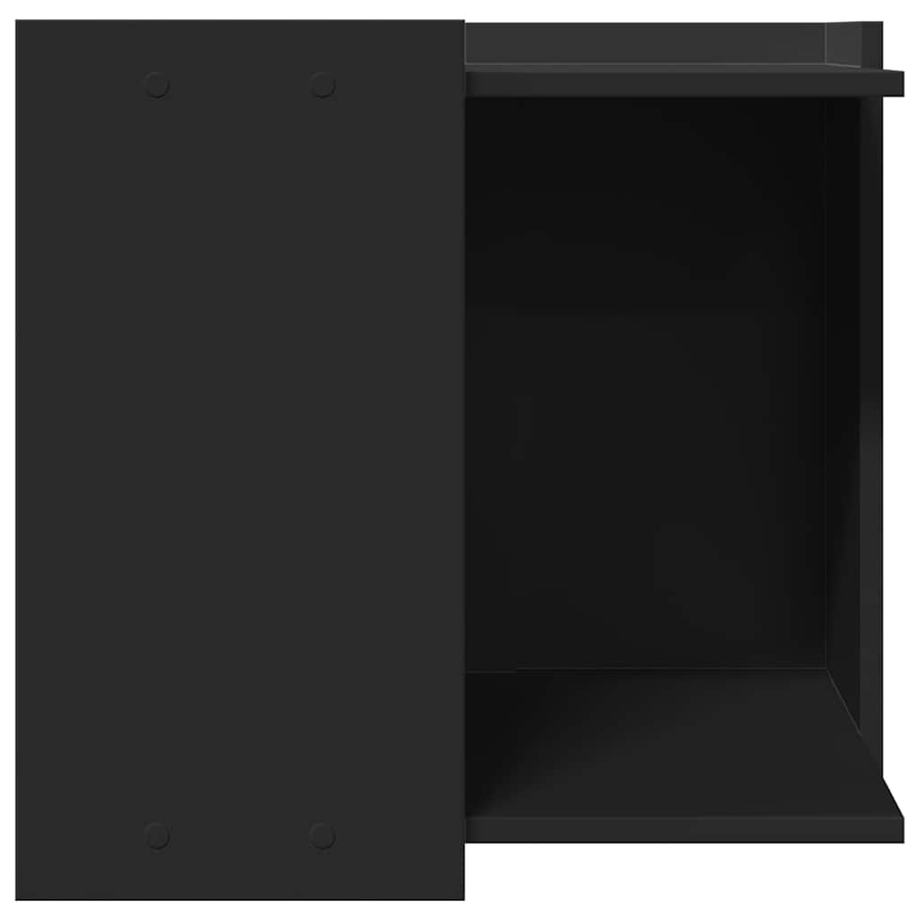 Cat Litter Box Enclosure Black 53x53x51 cm Engineered Wood