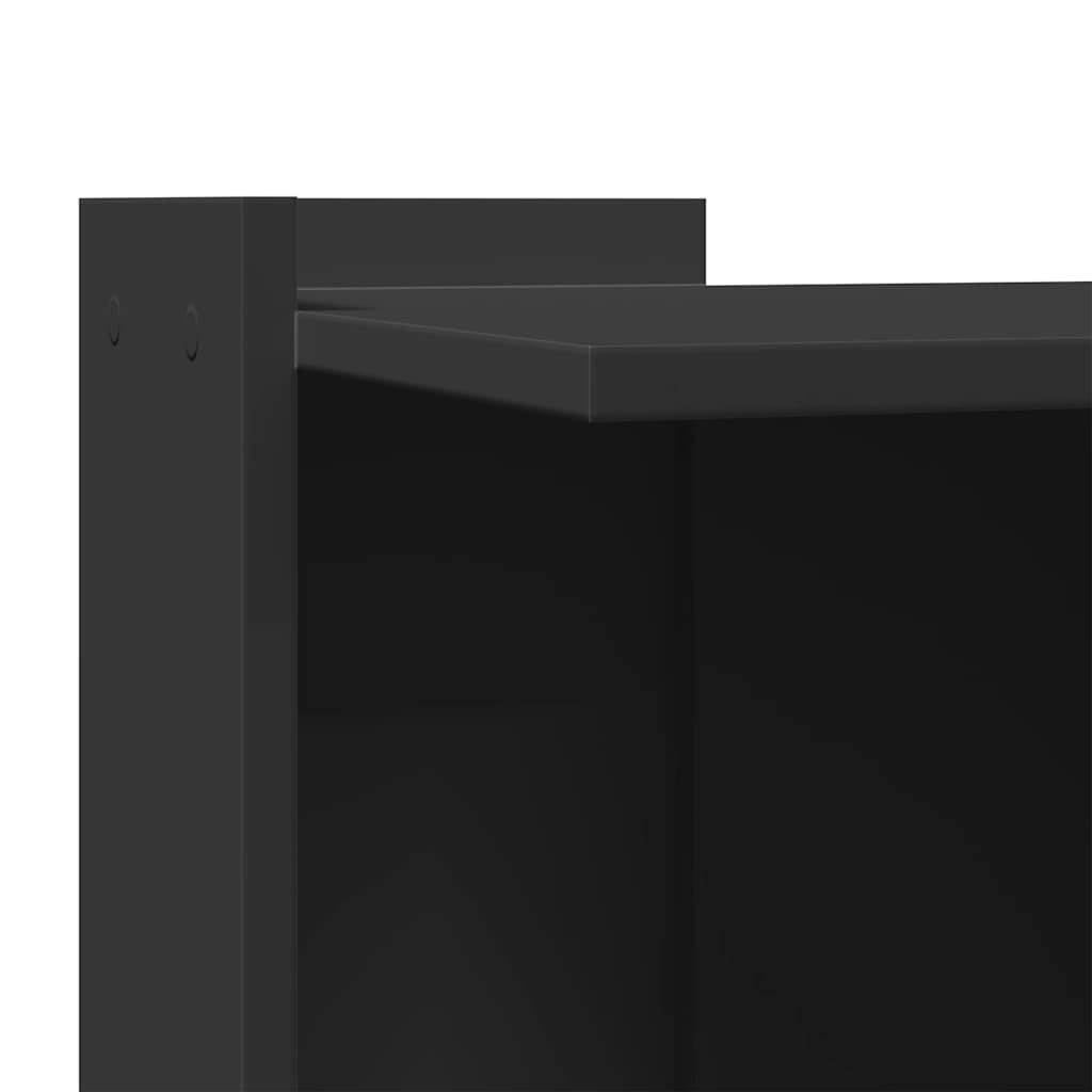Cat Litter Box Enclosure Black 53x53x51 cm Engineered Wood