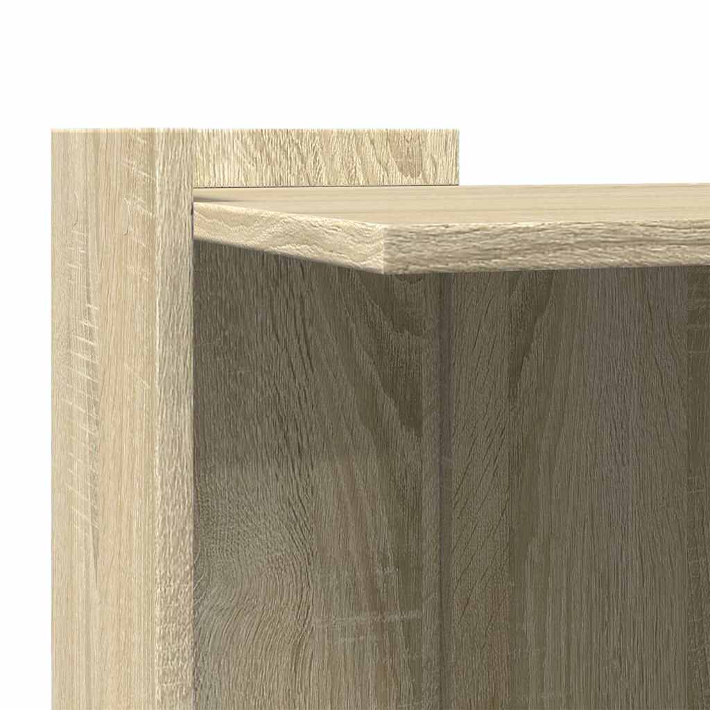 Cat Litter Box Enclosure Sonoma Oak 53x53x51 cm Engineered Wood