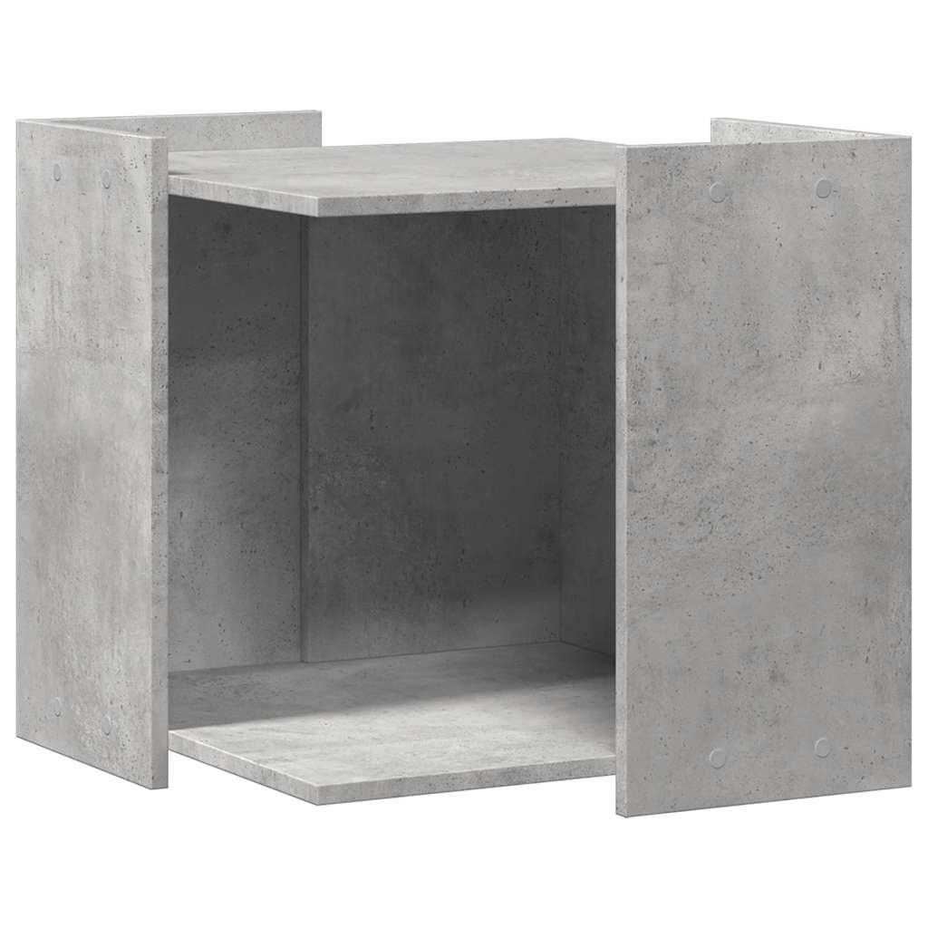 Cat Litter Box Enclosure Concrete Grey 53x53x51 cm Engineered Wood