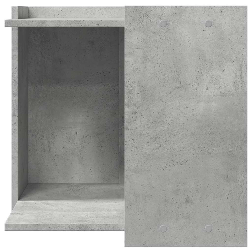 Cat Litter Box Enclosure Concrete Grey 53x53x51 cm Engineered Wood