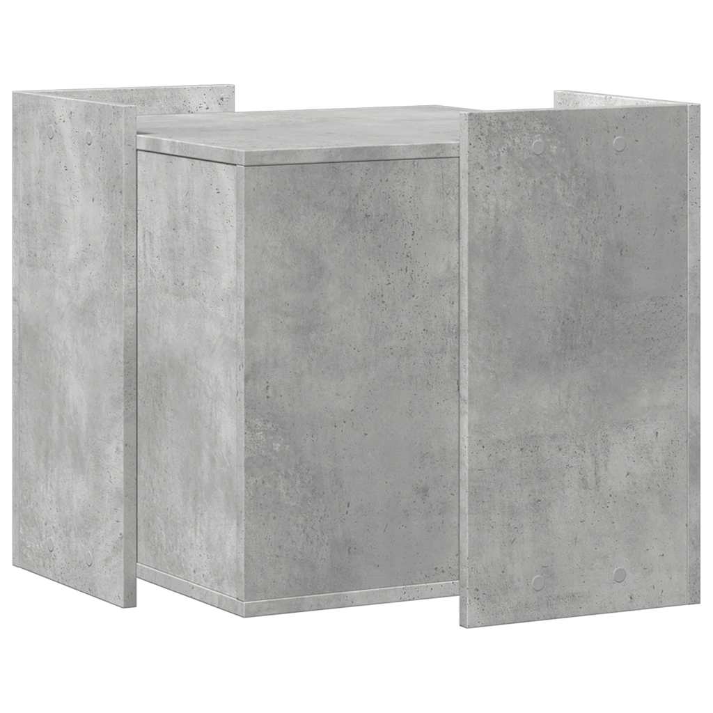 Cat Litter Box Enclosure Concrete Grey 53x53x51 cm Engineered Wood
