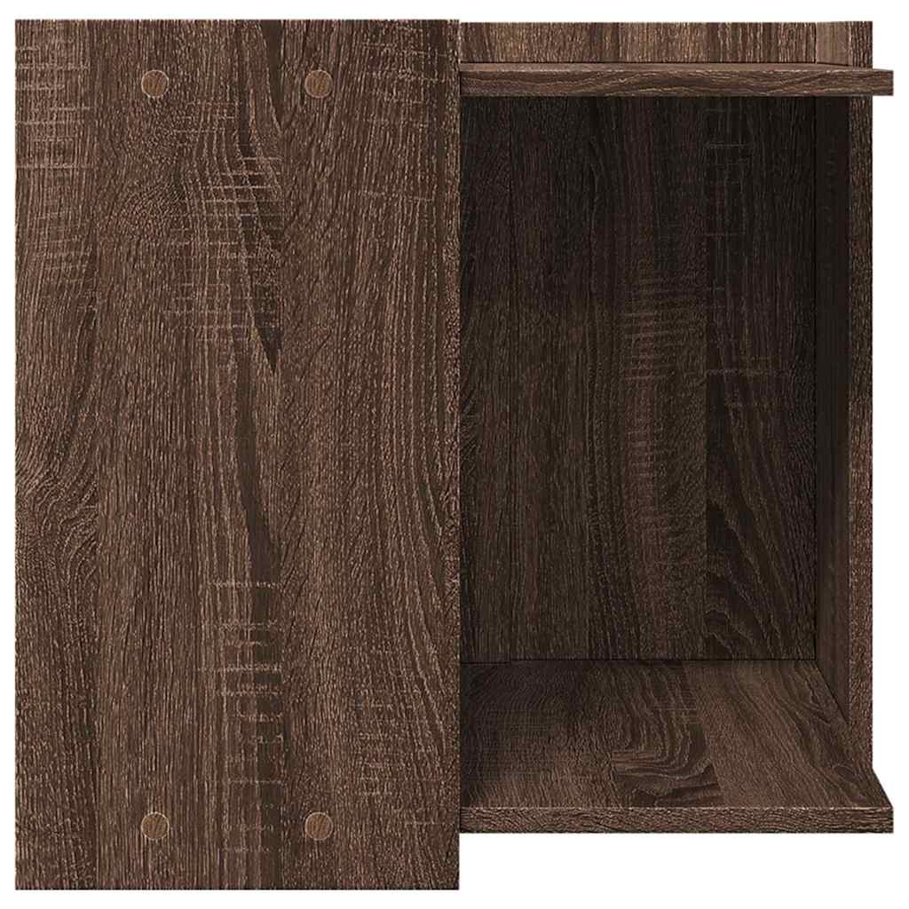 Cat Litter Box Enclosure Brown Oak 53x53x51 cm Engineered Wood