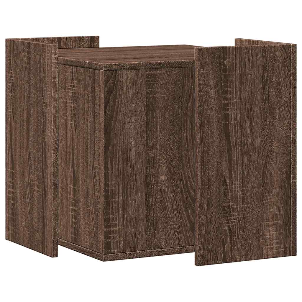 Cat Litter Box Enclosure Brown Oak 53x53x51 cm Engineered Wood
