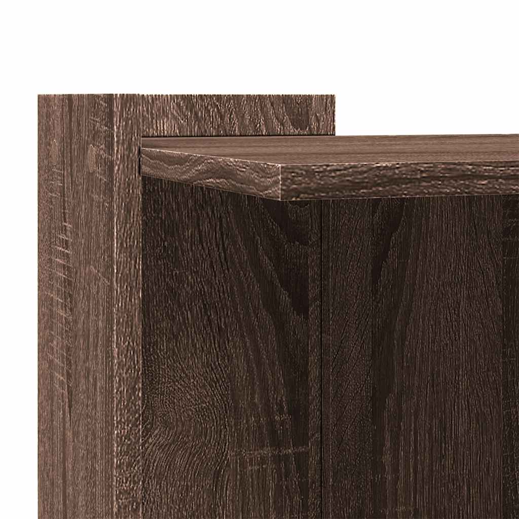 Cat Litter Box Enclosure Brown Oak 53x53x51 cm Engineered Wood