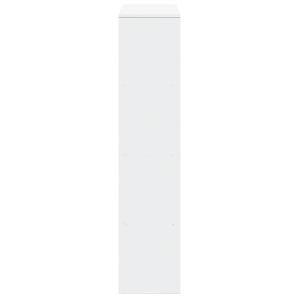 Room Divider Bookcase 4-Tier White 131,5x29x131,5 cm Engineered Wood