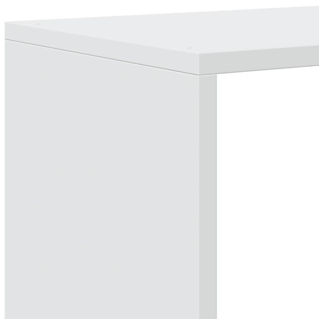 Room Divider Bookcase 4-Tier White 131.5x29x131.5 cm