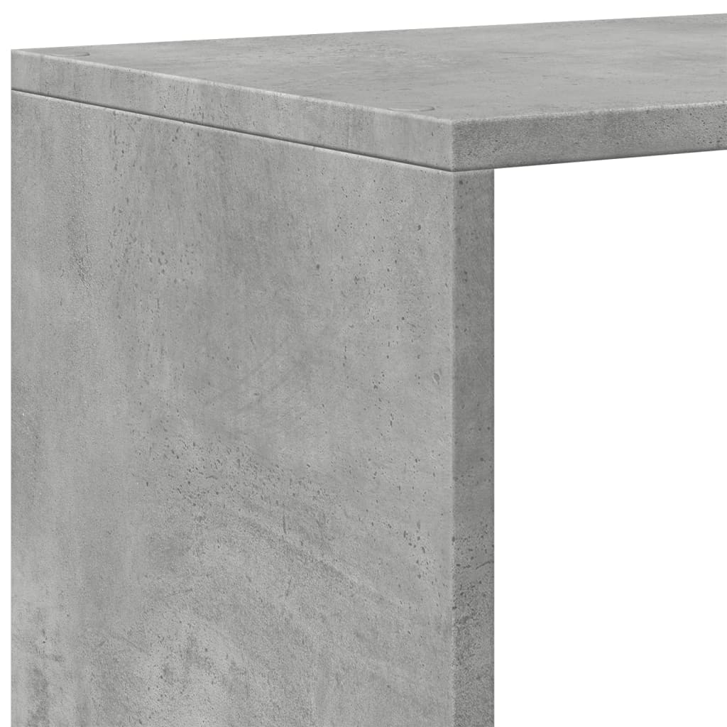 Room Divider Bookcase 4-Tier Concrete Grey 131,5x29x131,5 cm Engineered Wood