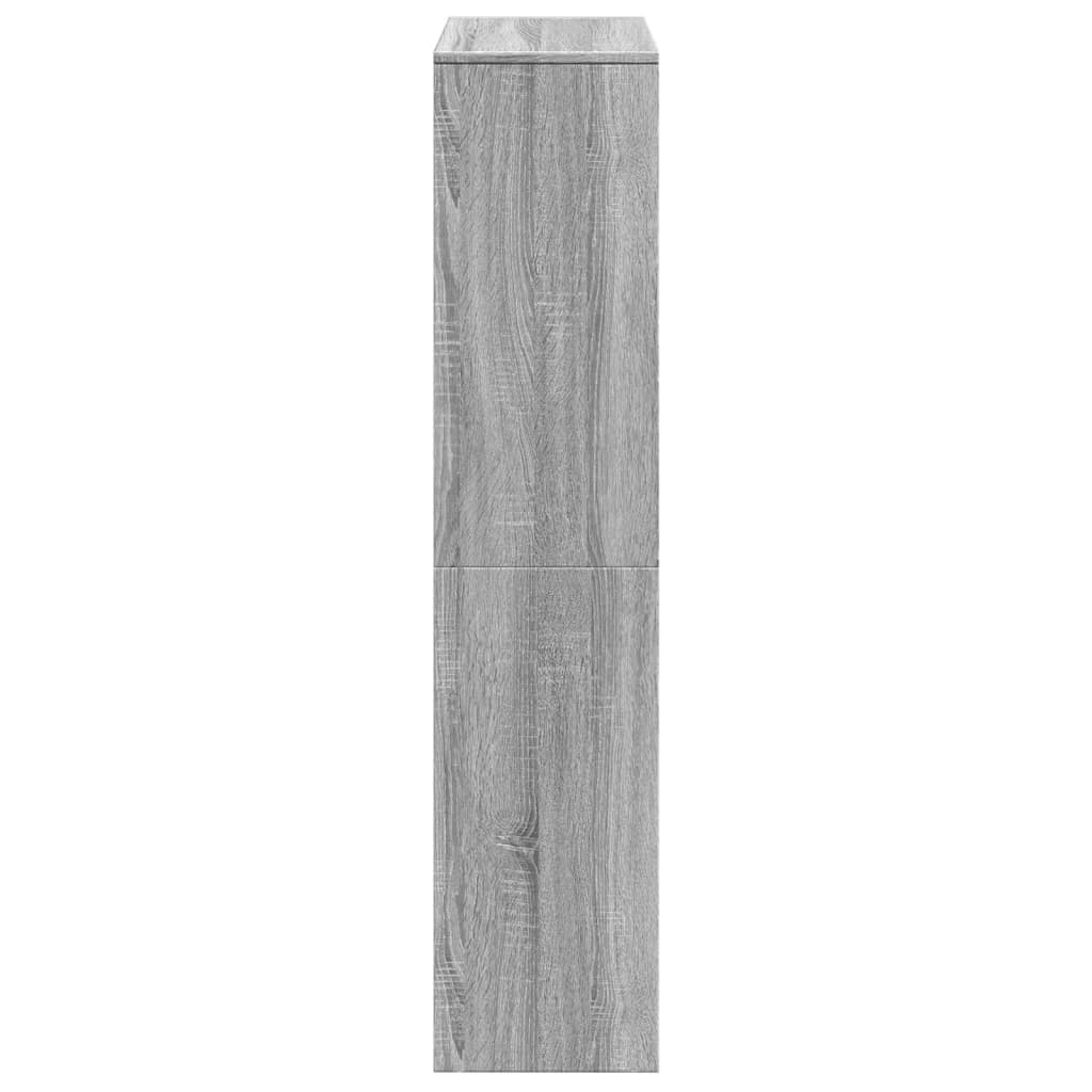 Room Divider Bookcase 4-Tier Grey Sonoma 131.5x29x131.5 cm