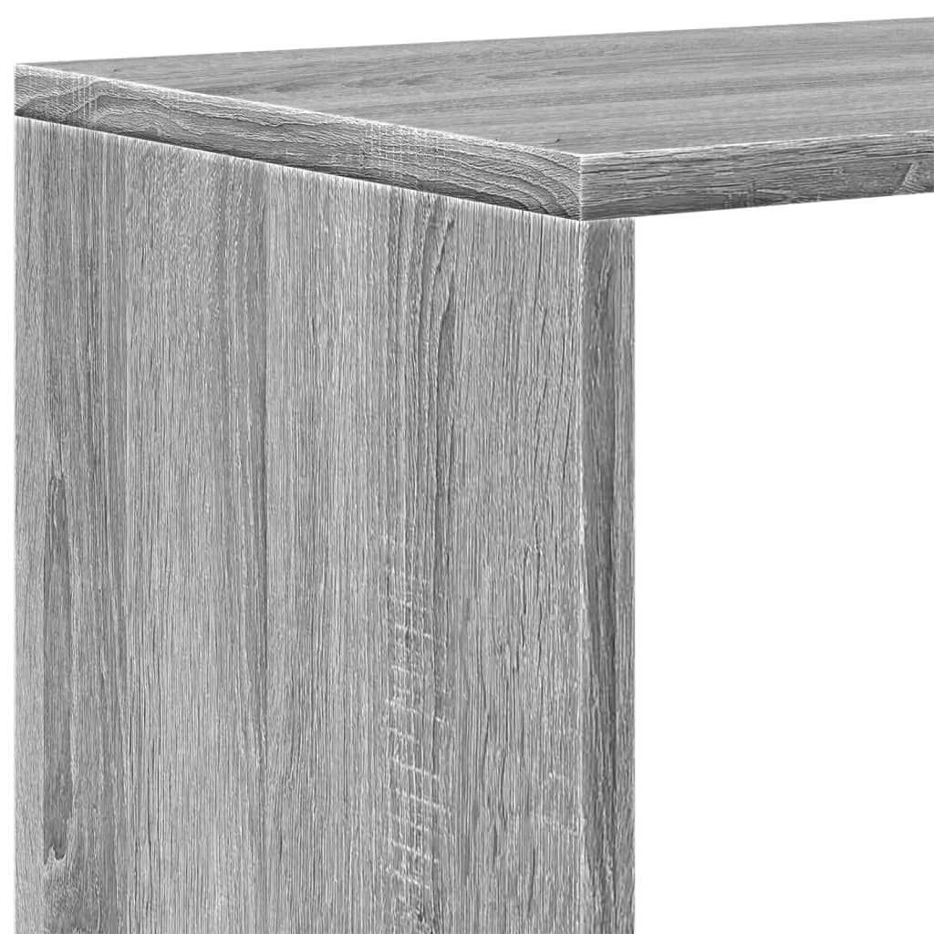 Room Divider Bookcase 4-Tier Grey Sonoma 131.5x29x131.5 cm
