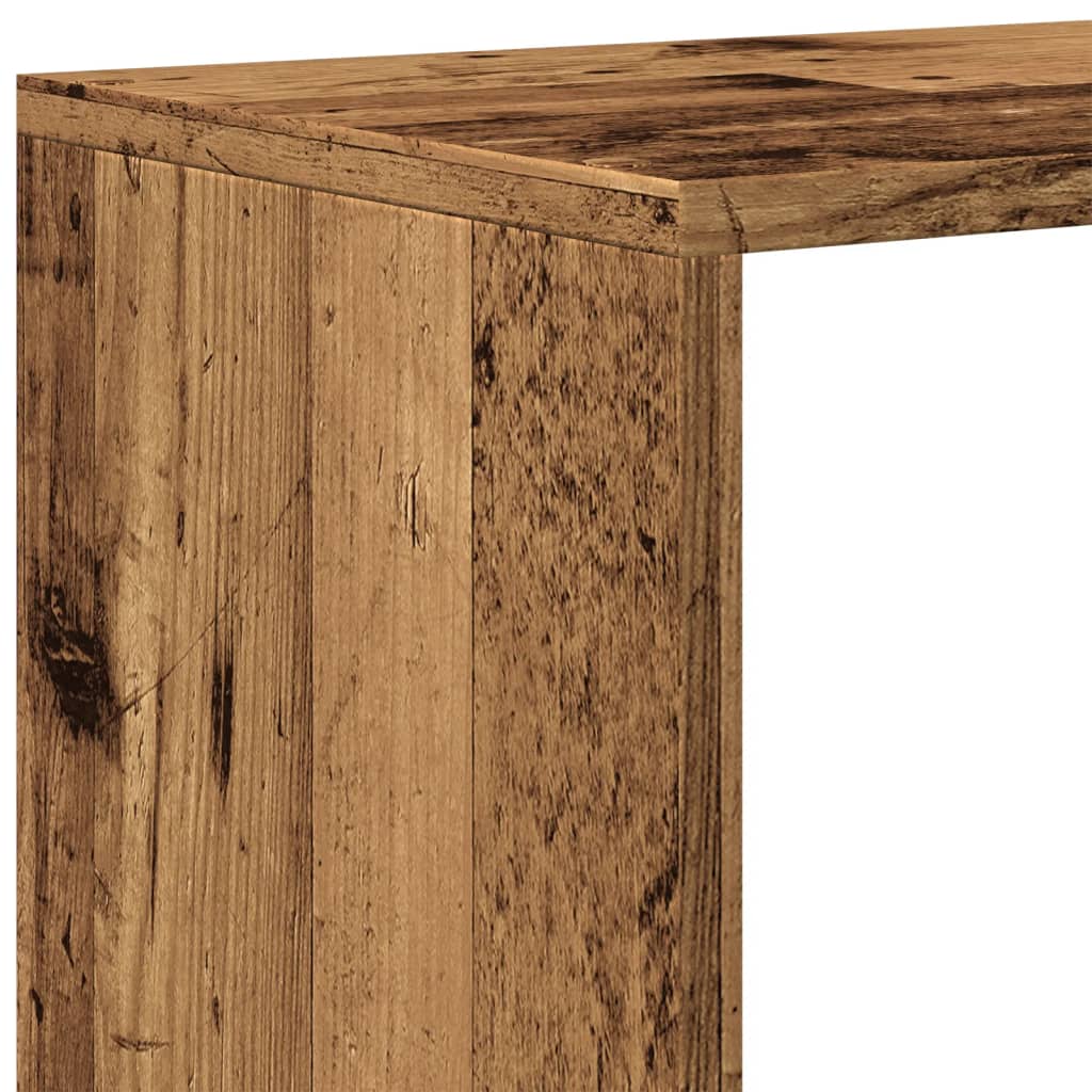 Room Divider Bookcase 4-Tier Old Wood 131,5x29x131,5 cm Engineered Wood