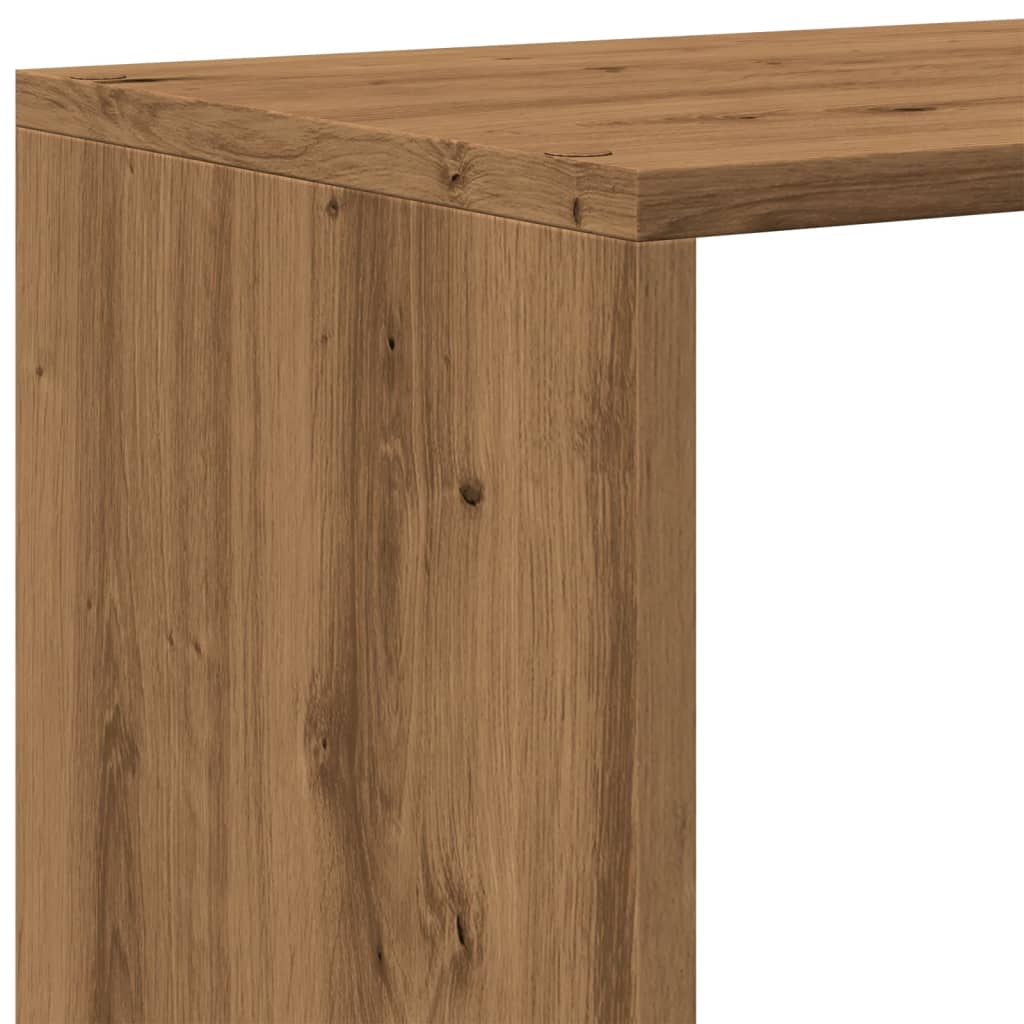 Room Divider Bookcase 4-Tier Artisan Oak 131,5x29x131,5 cm Engineered Wood