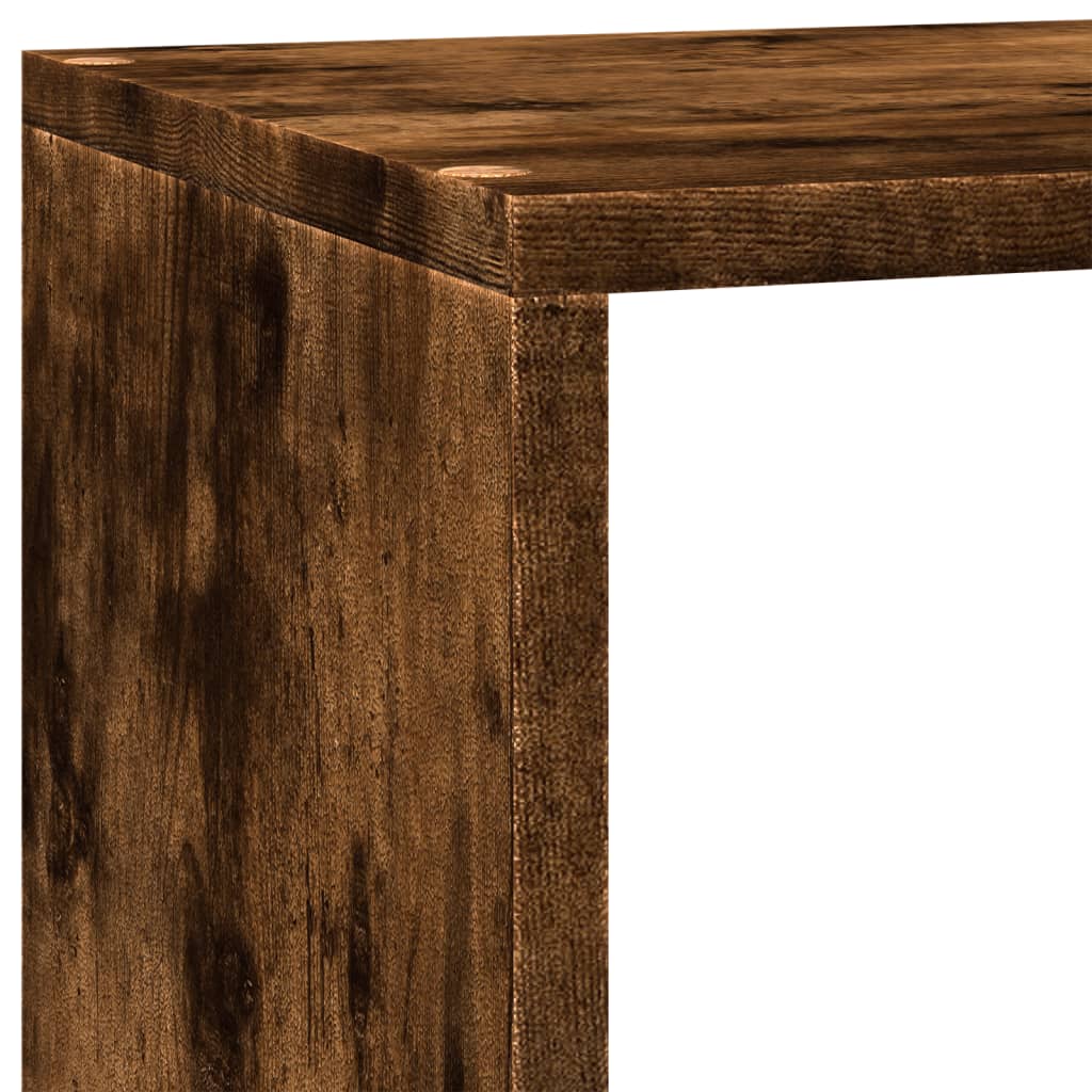 Room Divider Bookcase 3-Tier Smoked Oak 137,5x29x103,5 cm Engineered Wood
