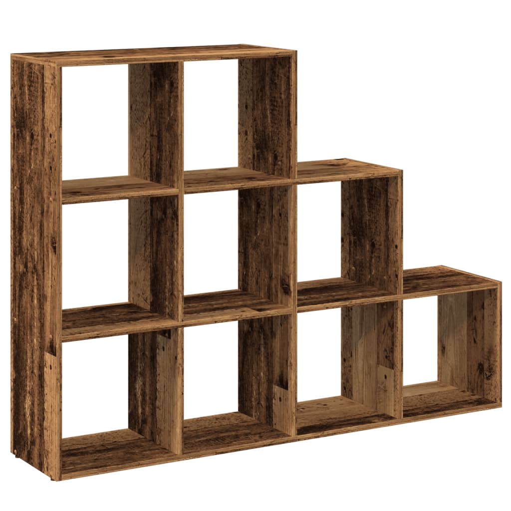 Room Divider Bookcase 3-Tier Old Wood 137,5x29x103,5 cm Engineered Wood